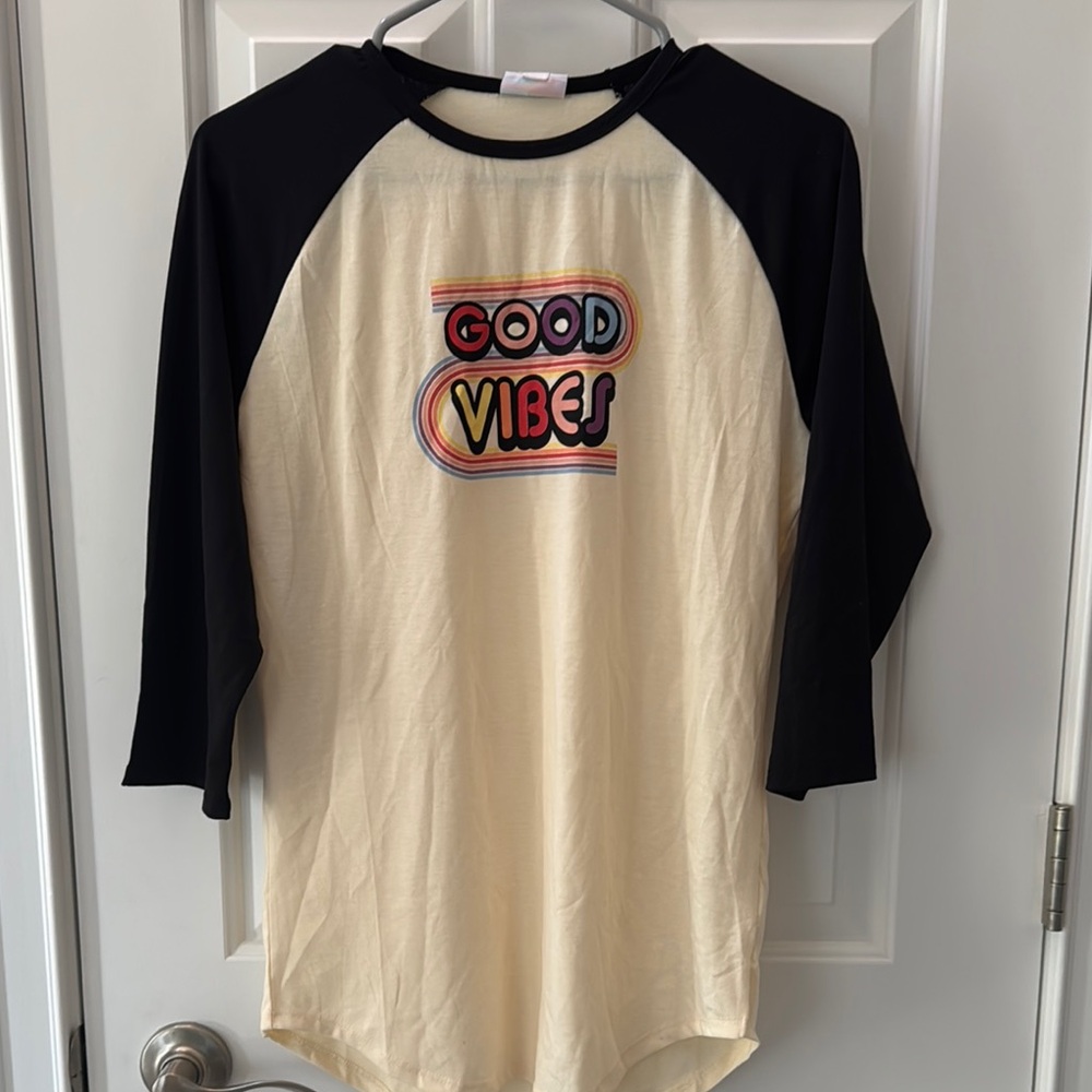 Good Vibes Raglan Sleeve Shirt